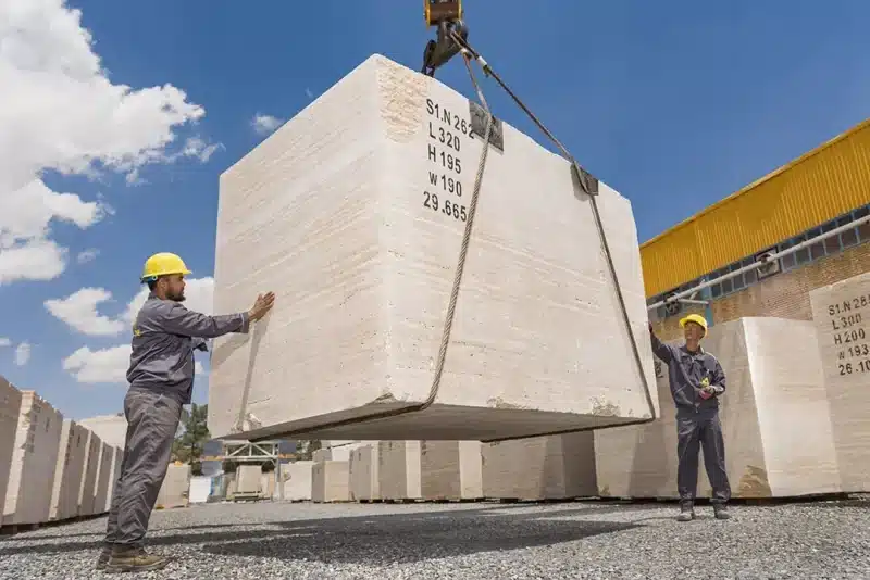 Ramsheh Cream Travertine Block|کوب حجر الترافرتین الكريم رامشه
