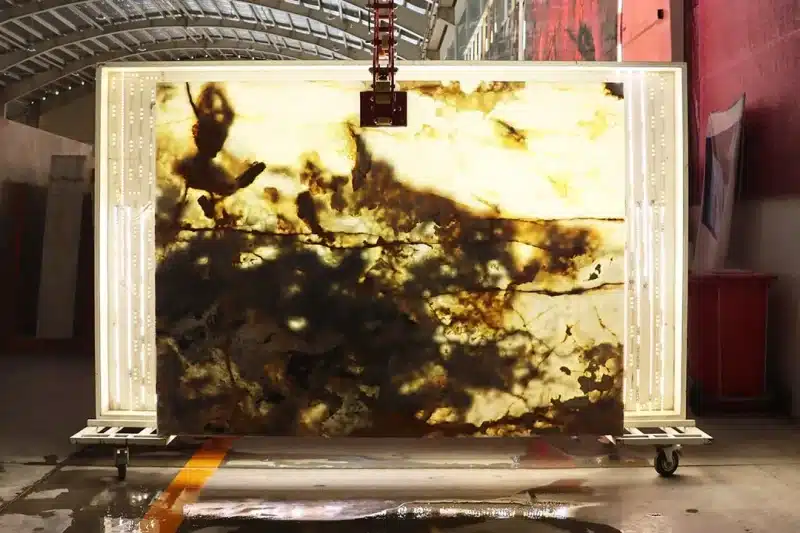 سنگ مرمر کد SH MA 6008|Black Rose Onyx Slab
