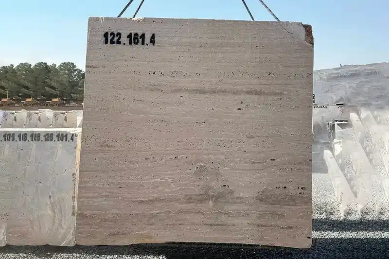 کوپ سنگ تراورتن کرم ابرکوه|Abarkooh Cream Travertine Block