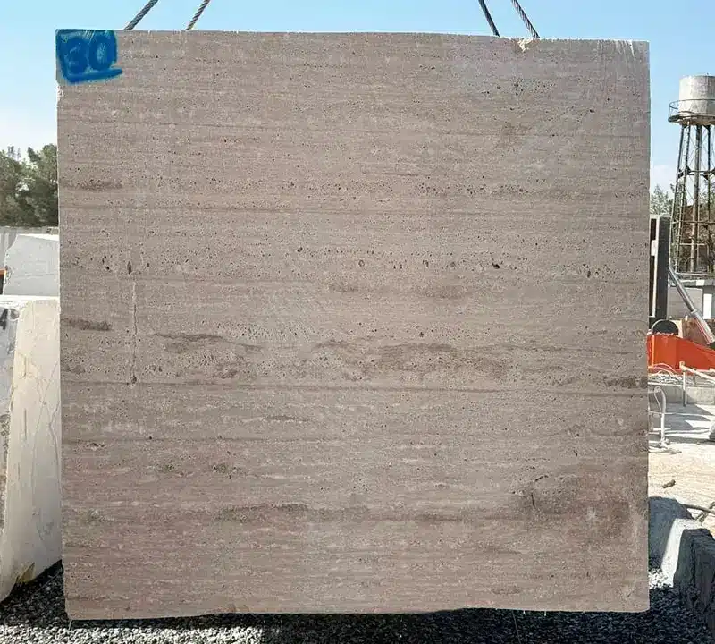 کوپ سنگ تراورتن کرم ابرکوه|Abarkooh Cream Travertine Block